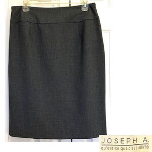 Joseph A. Pencil Skirt with Back Vents Med Grey Size 8